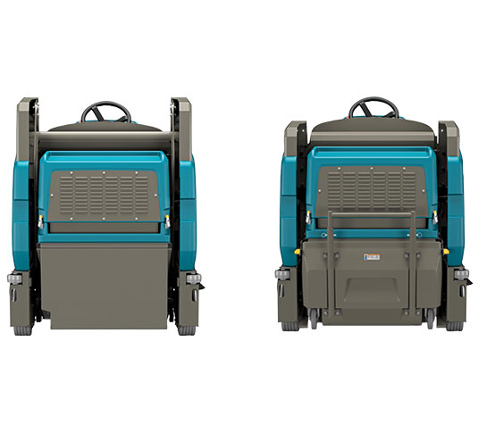 S16 accugedreven compacte opzit-veegmachine voor hoog leegstorten en laag leegstorten